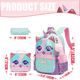 thumbnail image 3 of BIKAB 3pcs Kids Backpacks for Girls School Bag with Lunch Box School Backpack for Girls Set Cute Bookbag for Kindergarten, 3 of 3