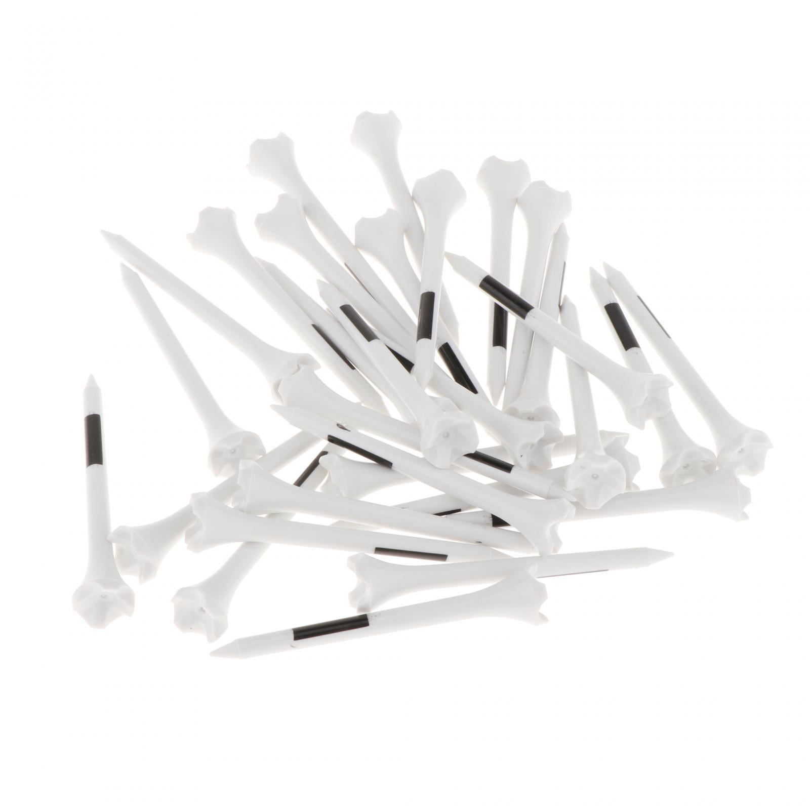 Ioensy - 30x Tees De Golf De Plástico Soporte De Golf Irrompible Estable Y De Baja Fricción Para Deportes 6,9 Cm Blanco Y Negro