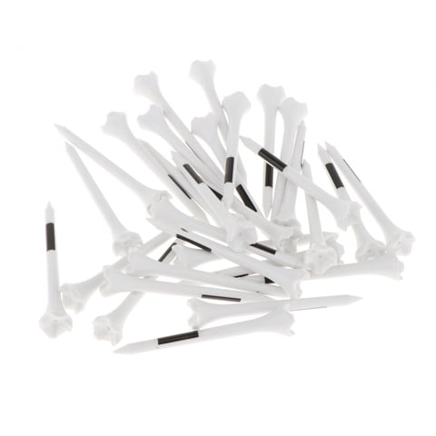 Ioensy - 30X Tees De Golf De Plástico Soporte De Golf Irrompible Estable Y De Baja Fricción Para Deportes 6,9 Cm Blanco Y Negro