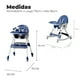 thumbnail image 2 of Silla Comer Bebe Doble Altura Safe Baby Mecedora Reclinable Azul, 2 of 5