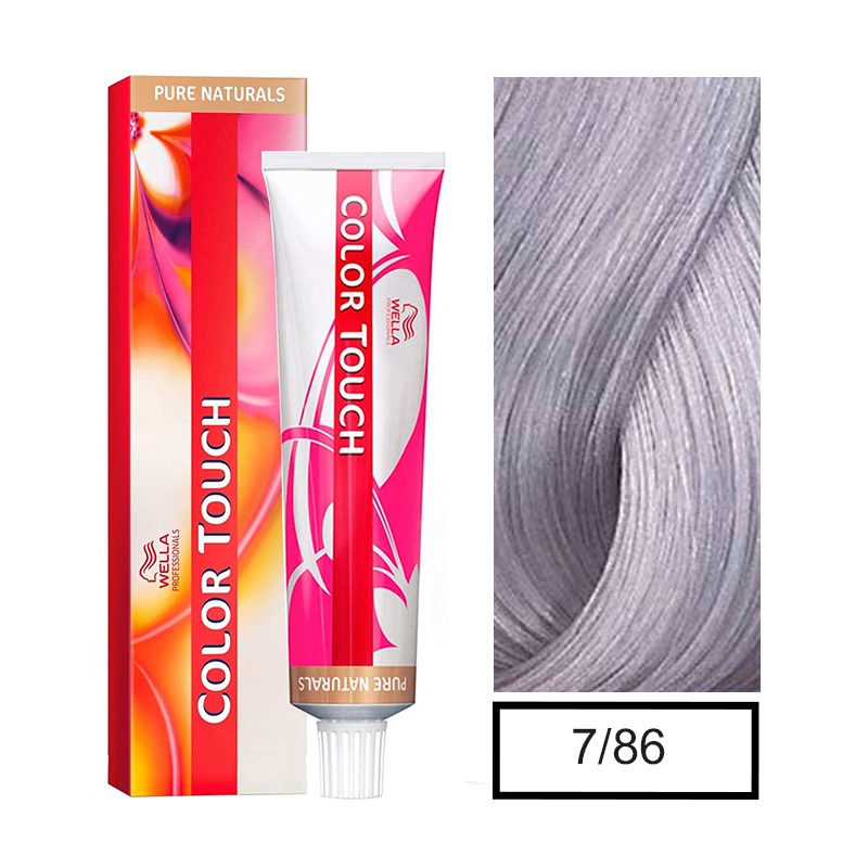 Tinte Para Cabello Wella Color Touch 7/86 Rubio Mediano Perla Violeta 60Ml