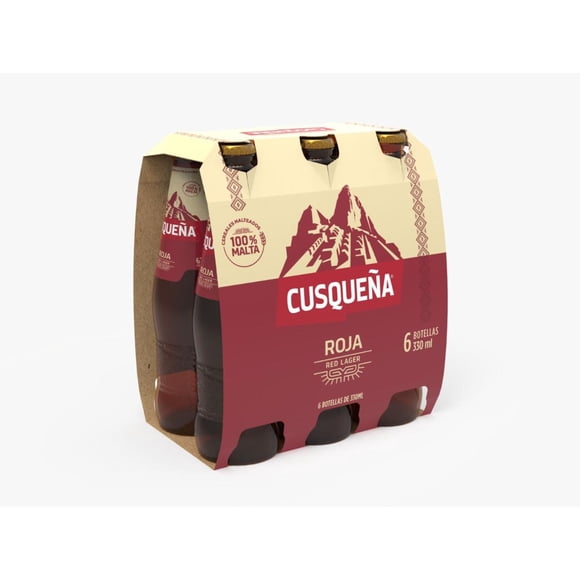 Cerveza Lager Roja Pack 6 Un Botella, 330 ml