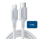 thumbnail image 1 of Cable USB-C a Lightning (iPhone) Blanco modelo US304 Certificado 2mts, 1 of 2