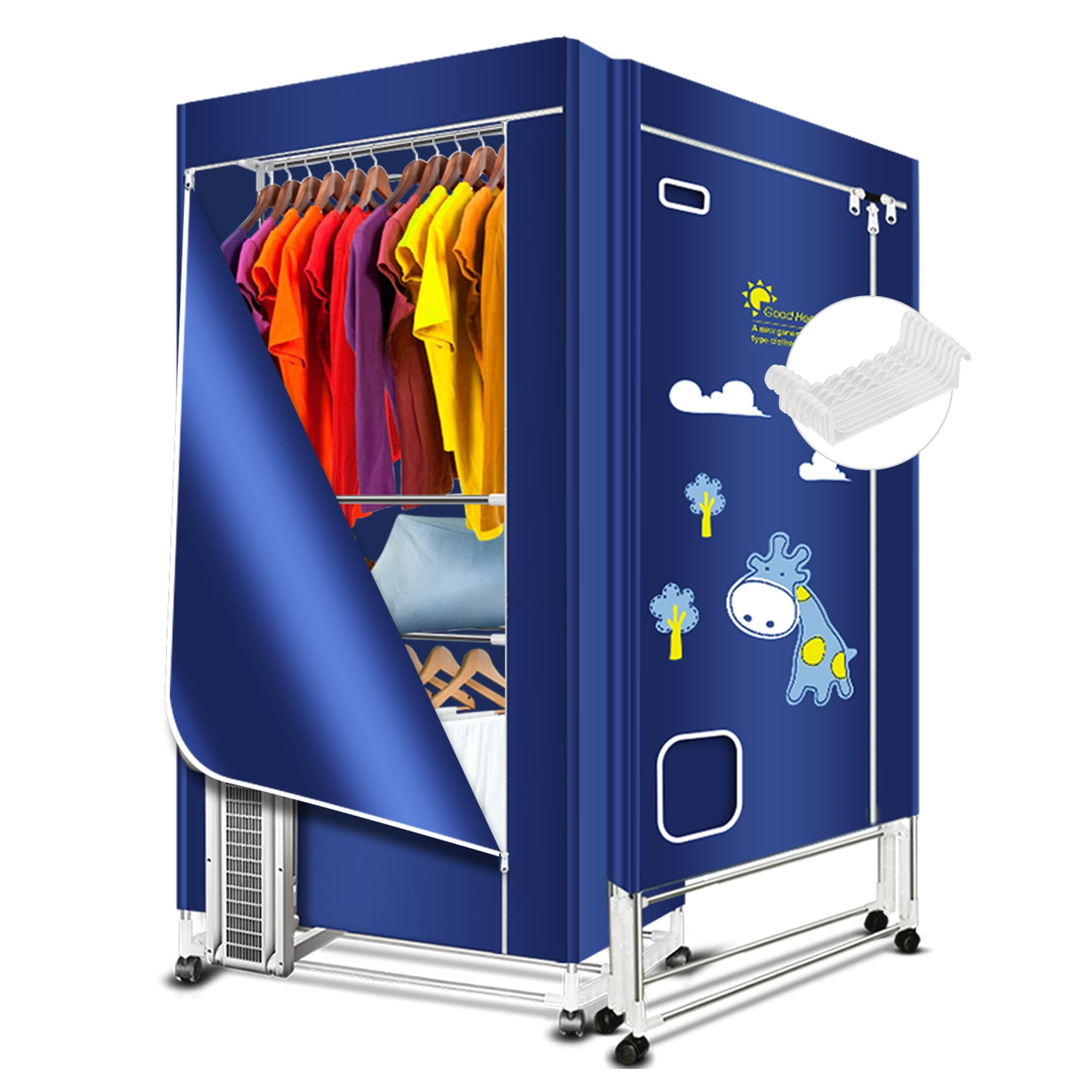 Secadora De Ropa Portátil Kasydoff 1600 W 35 Kg, 3 Niveles, Plegable