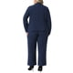 thumbnail image 5 of Traje de Dos Piezas para Mujer de Talla Grande Agnes Orinda Conjunto de Chaqueta Blazer de Oficina y Pantalones 3X Azul Oscuro, 5 of 8