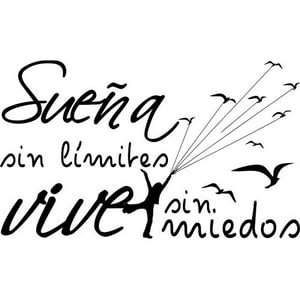 Rienda Libre Graphics - Frase Deco Sueña Sin Límites Y Vive Sin Miedo Fr‑11004