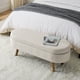 thumbnail image 1 of Ottoman Oval Storage Bench,Rubber Wood Legs, Beige(43.5"x16"x16"), 1 of 3