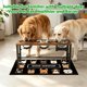 thumbnail image 3 of Soporte elevador para comedero de perro SHAINFUN ajustable 1700 ml, 3 tazones, 3 of 7