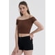 thumbnail image 2 of Polera Mujer Escote Bardot Café Oscuro, 2 of 4