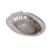 Magideal - Baño De Asiento Para Ancianos, Bidé Para Mujeres, Baño De Cadera Portátil Con Orificios De Drenaje Para Bordes De Inodoro De Varios Tamaños, Redondo, Gris