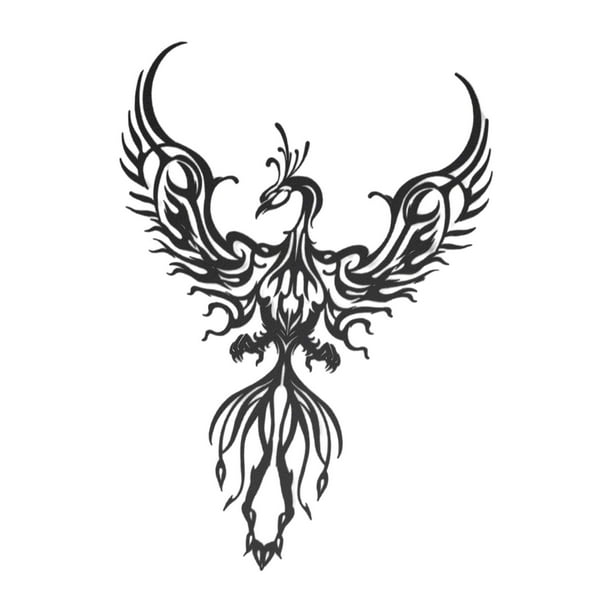 Decoración creativa del arte de la pared del fénix del hierro forjado, escultura de la pared del ornamento del fénix para colgar en la pared para el j , Los 45CM