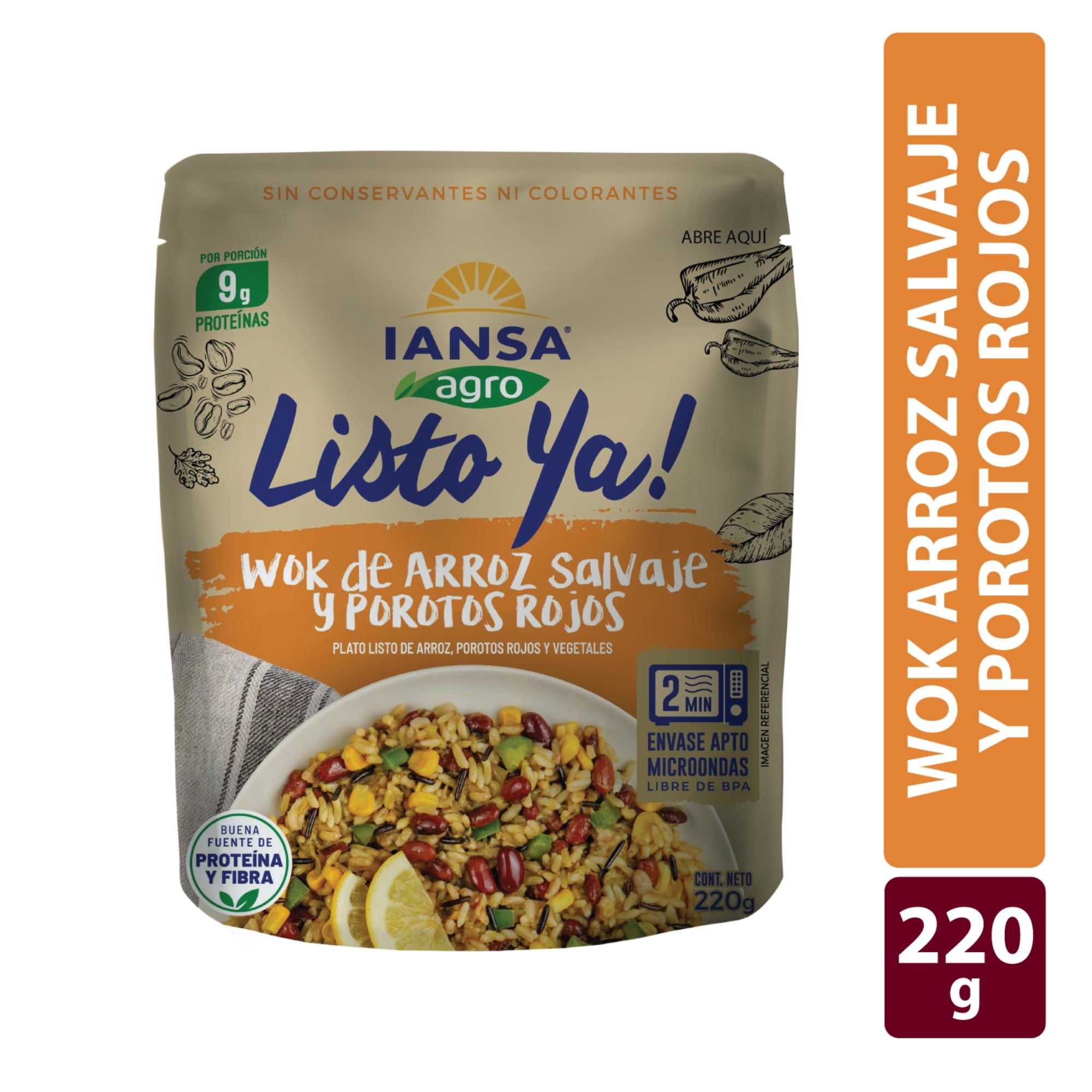 Arroz Salvaje Y Porotos Rojos Plato Listo Ya 220 g Iansa Agro