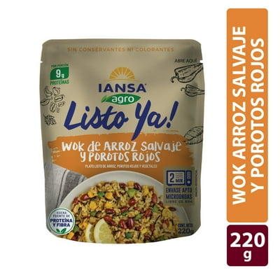 Arroz Salvaje Y Porotos Rojos Plato Listo Ya 220 G Iansa Agro