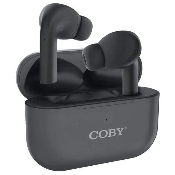Auriculares True Wireless Coby con Estuche de Carga Negro