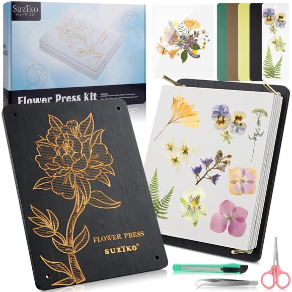 Prensa de Flores Suziko 30x22cm Kit de 6 Capas con Marco