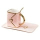 thumbnail image 1 of Taza De Café En Forma De Bolsa Porcelana Fina Resistente Al Desgaste Práctico Kit De 310 Ml Rosa, 1 of 3