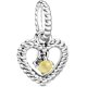 thumbnail image 2 of Charm Pandora Honey Beaded Heart Dangle, 2 of 2