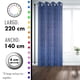 thumbnail image 3 of Set de Cortinas Hogar 2 Paños de 140x220 cm Azul, 3 of 3