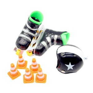Magideal - Juego De Patines Deportivos Para Casa De Muñecas, Patines En Miniatura, Decoración Para Casa De Muñecas, Patines De Entrenamiento Ligeros En Miniatura Negro