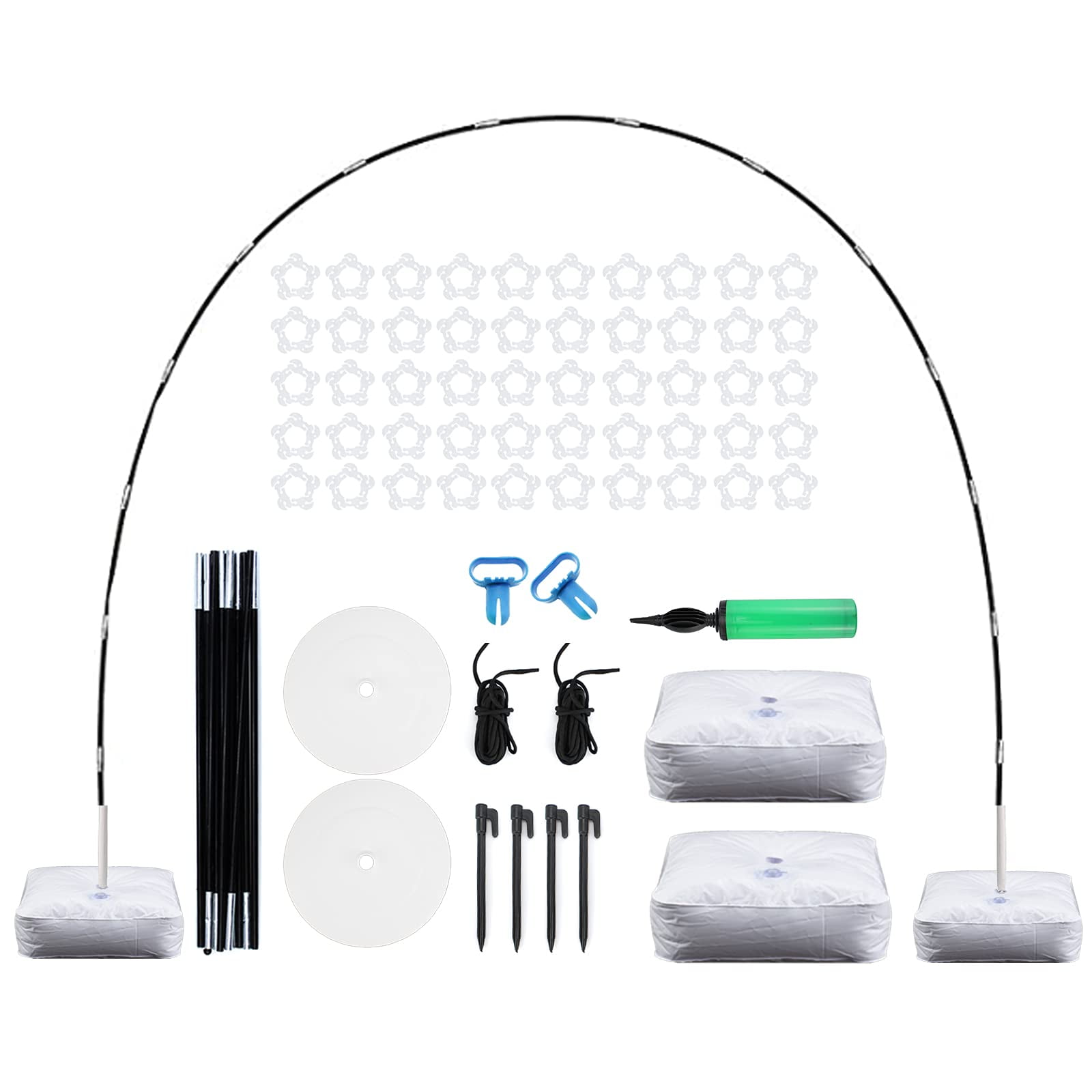 Kit De Arco De Globos Qpey De 2,7 M De Alto Y 3 M De Ancho Con Base Para Fiestas