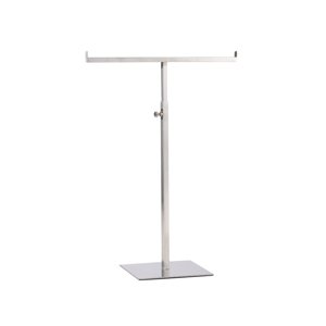 Ioensy - Soporte De Exhibición En Forma De T Con Altura Ajustable Para Carteras, Para Tienda Boutique, Hogar, Plata Cepillada
