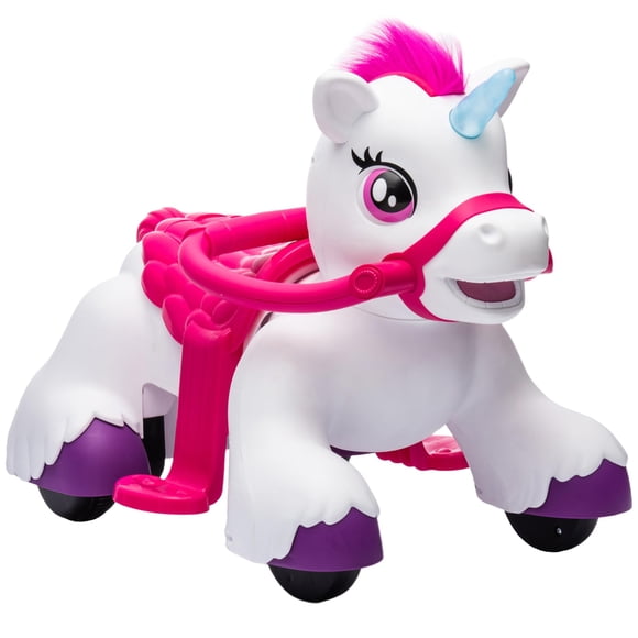 Caballito eléctrico Qaba Unicornio con batería de 12V para niños de 1.5 a 3 años
