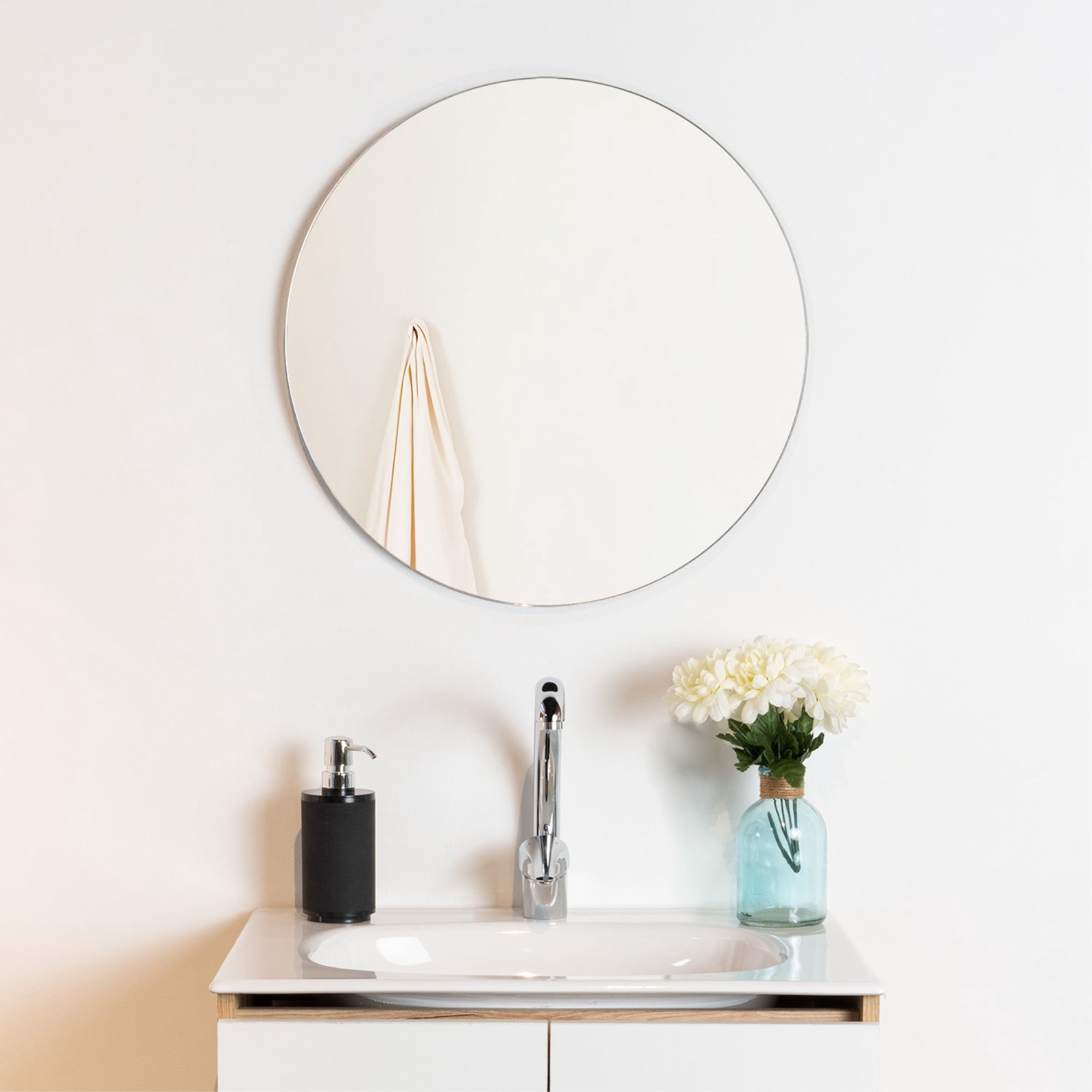 Tuhome - Espejo Redondo D500 50x50x1,9 Cm