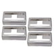 thumbnail image 4 of Juego De 4 Cubiertas De Pastilla Para Guitarra Eléctrica De Latón Cubiertas Humbucker Plata En Forma De H, 4 of 5