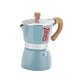thumbnail image 1 of Cafetera Italiana Clásica Manual Moka Pot Para Exteriores, Camping, Oficina, Hogar, Color Azul, 300 Ml, 1 of 3