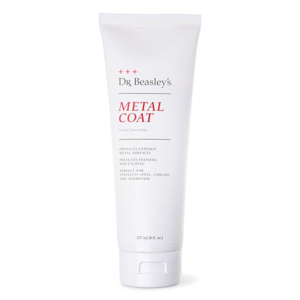 Dr. Beasley's Metal Coat - 8 oz, restaura el brillo reflectante, previene la oxidación, compatible con metal expuesto, cromo y electrodomésticos de acero inoxidable