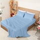thumbnail image 2 of Juego de sábanas Utopia Bedding Queen Jersey, 4 piezas, azul cielo, 2 of 6