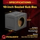 thumbnail image 3 of Caja de Bocina Subwoofer QPower QBOMB Sellada Simple de 10 Pulgadas, 3 of 9
