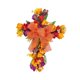thumbnail image 5 of Corona De Flores Artificiales Corona De Puerta De Tulipán Festival De Pared Corona De Cruz De Pascua Naranja, 5 of 5
