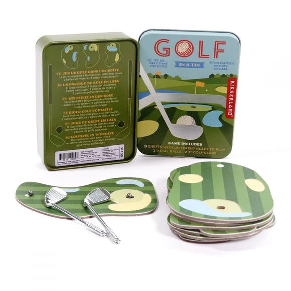Set multicolor Kikkerland Golf In a Tin Game