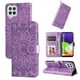 thumbnail image 1 of Funda tipo cartera FOXDOCK para Samsung Galaxy A22 4G , diseño girasol en relieve, cuero PU, cierre magnético, soporte y tarjetero, 1 of 5