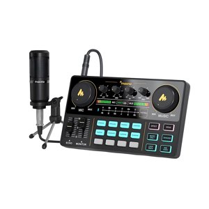 Kit Interfaz De Audio Maonocaster Lite S1 Au-Am200 Para Podcast, Streaming