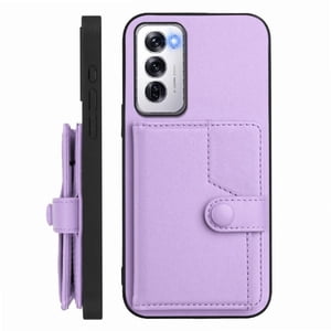 Foxdock Funda Para Oppo Reno 12 Con Bloqueo Rfid - Diseño Elegante Con Cierre De Botón