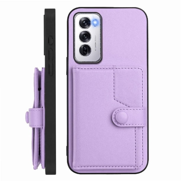 FOXDOCK Funda para OPPO Reno 12 con Bloqueo RFID - Diseño Elegante con Cierre de Botón