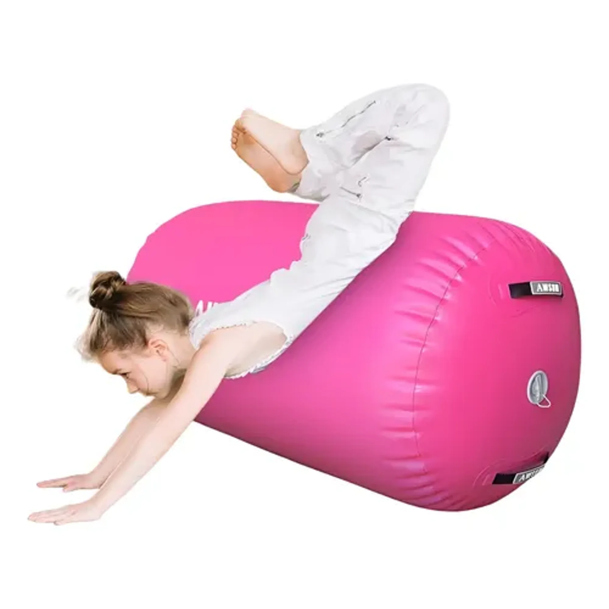 Marca - Air Track Roller 1*60cm + Kit Reparación Gimnasia Rosado Rosa
