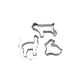 thumbnail image 5 of Set 3 Cortadores de Galletas Animales llama Acero Inoxidable, 5 of 5