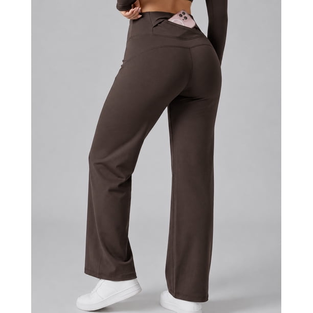 Pantalón Palazzo Deportivo Mujer Tiro Alto Flare Moldador