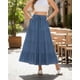 thumbnail image 3 of Falda Larga Mezclilla Mujer Plisada Calidad Premium, 3 of 3