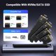 thumbnail image 3 of Caja externa SSD UGREEN 20 Gbps M/B+M Key NVMe y SATA, 3 of 9