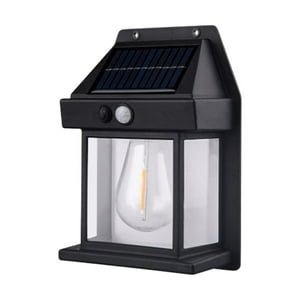 Importclick - Farol Foco Solar Pared Sensor Movimiento 3.2 V Luz Cálida Negro
