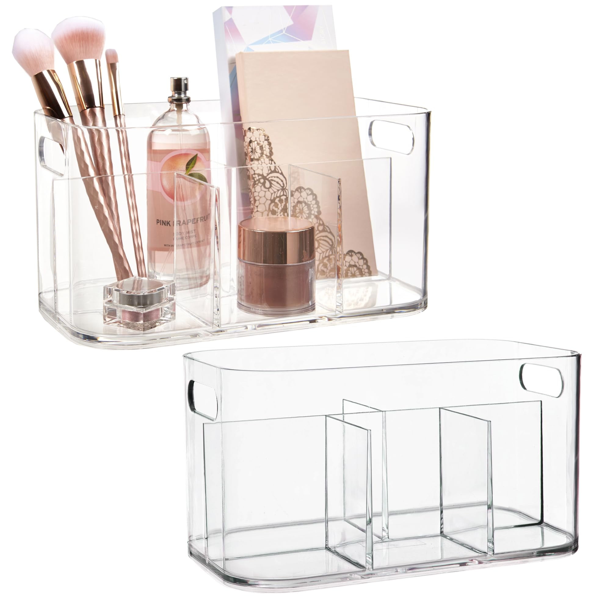 Organizador De Plástico Para Cosméticos Stori Bliss, Juego De 2