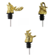 thumbnail image 2 of 3 Piezas De Aleación De Zinc Aireadores De Vino Vertedor Tapón De Vino Botella Vertedor Accesorios De Cocina, 2 of 3