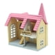 thumbnail image 2 of 1:12 Escala DIY Casa de mu?ecas de madera Artesanía Proyecto en miniatura Regalos de juguete Rosa, 2 of 5