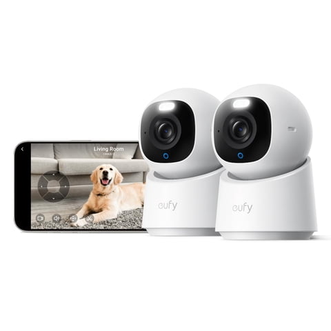 Eufy Security - Cámara De Seguridad Eufy Indoor Cam E30 4K Uhd Con Rotación Panorámica De 360°