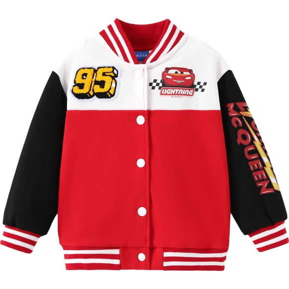 Chaqueta bomber Varsity Cars Lightning McQueen de Disney para niños