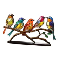 Magideal - Escultura De Pájaro De Metal, Adorno De Escritorio De Pájaros, Figuras De Arte, Centro De Mesa, Estatuas De Pájaros, Decoración Del Hogar Para Comedor 15Cmx28Cmx8Cm